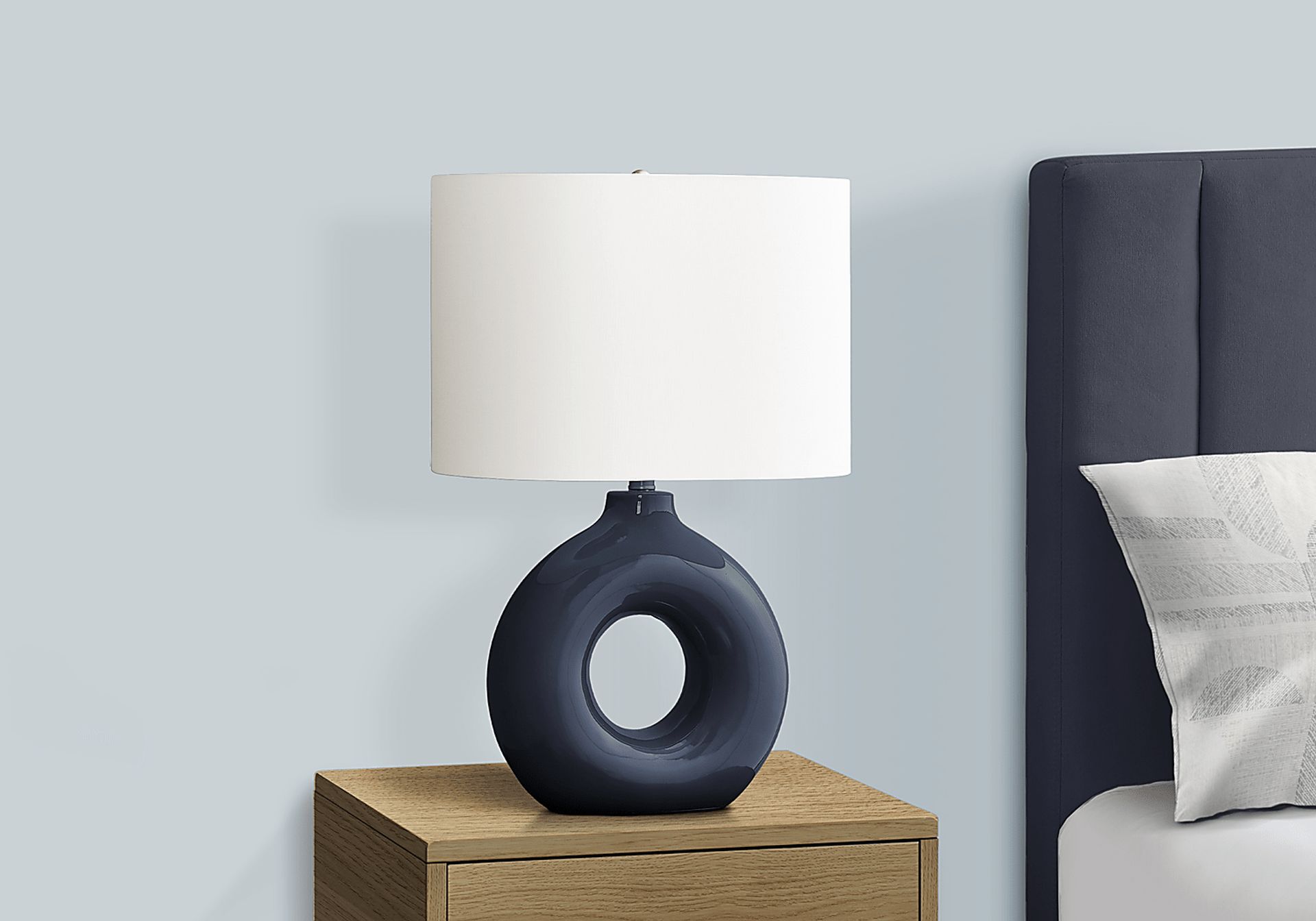 Neveux Shade Navy Lamp - Image 3