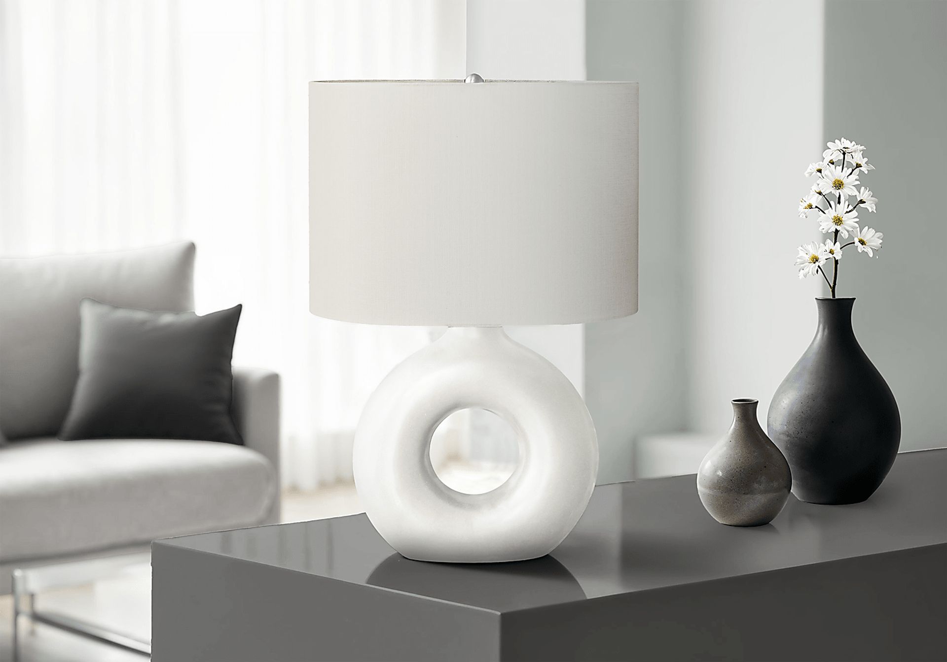 Neveux Shade White Lamp - Image 3