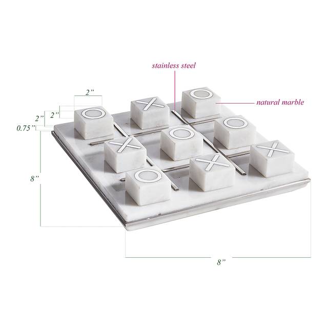Nevisway White Tic Tac Toe Set - Thumbnail - Image 3