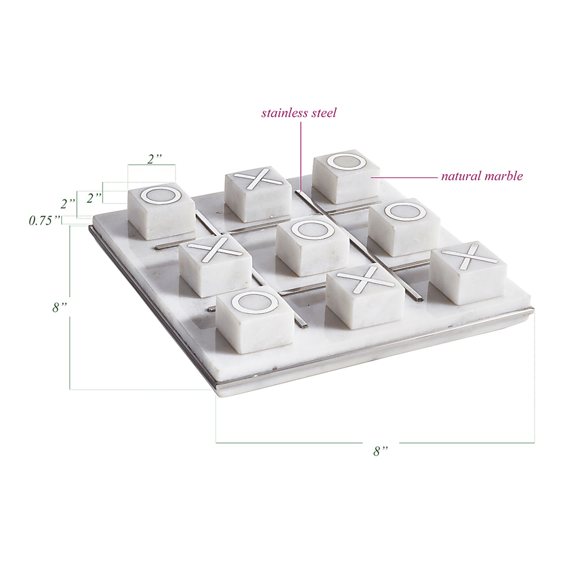 Nevisway White Tic Tac Toe Set - Image 3