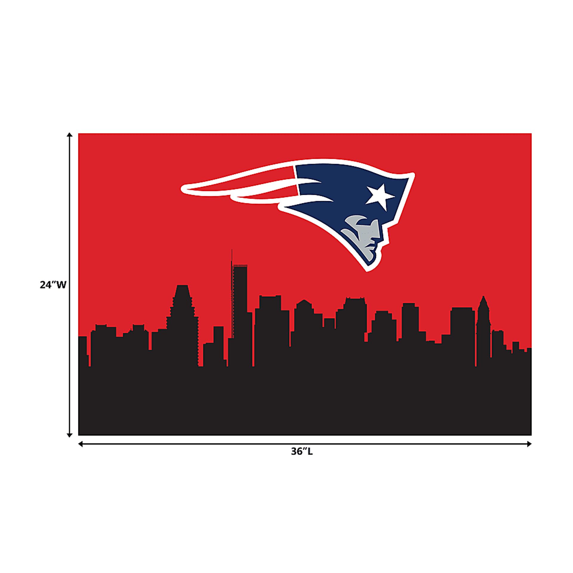 New England Patriots 2' x 3' Machine Washable Rug - Image 3