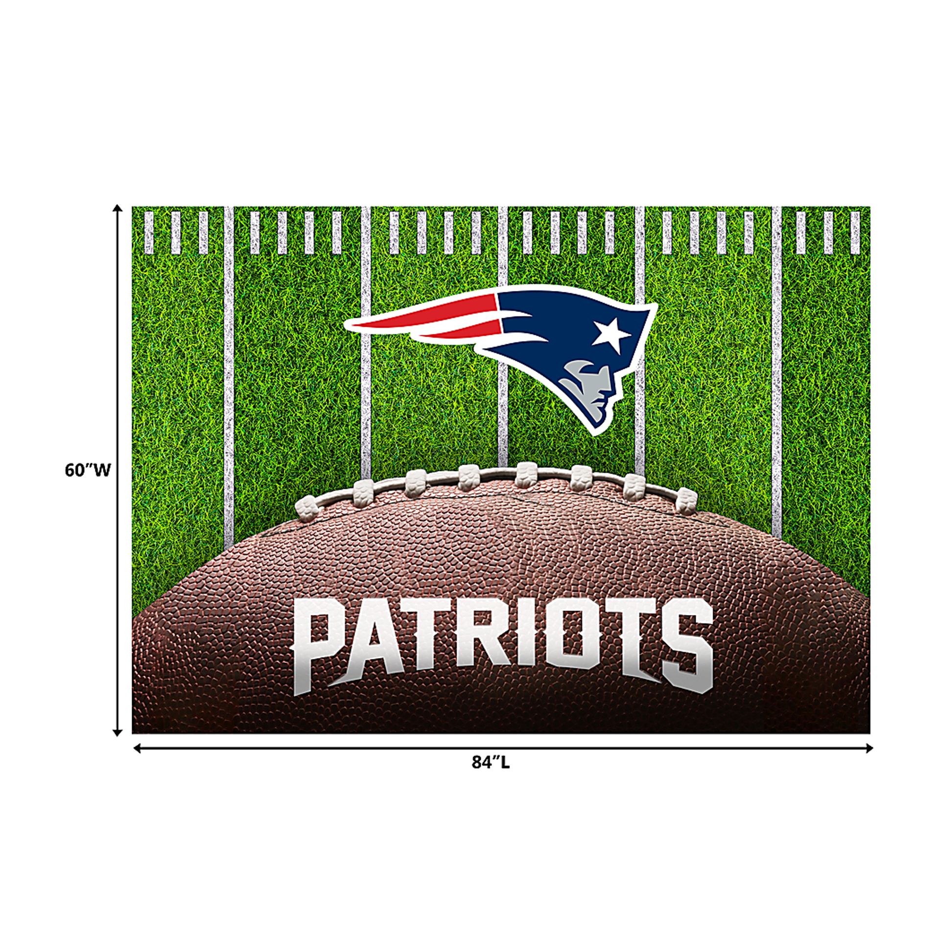 New England Patriots 5' x 7' Machine Washable Rug - Image 3