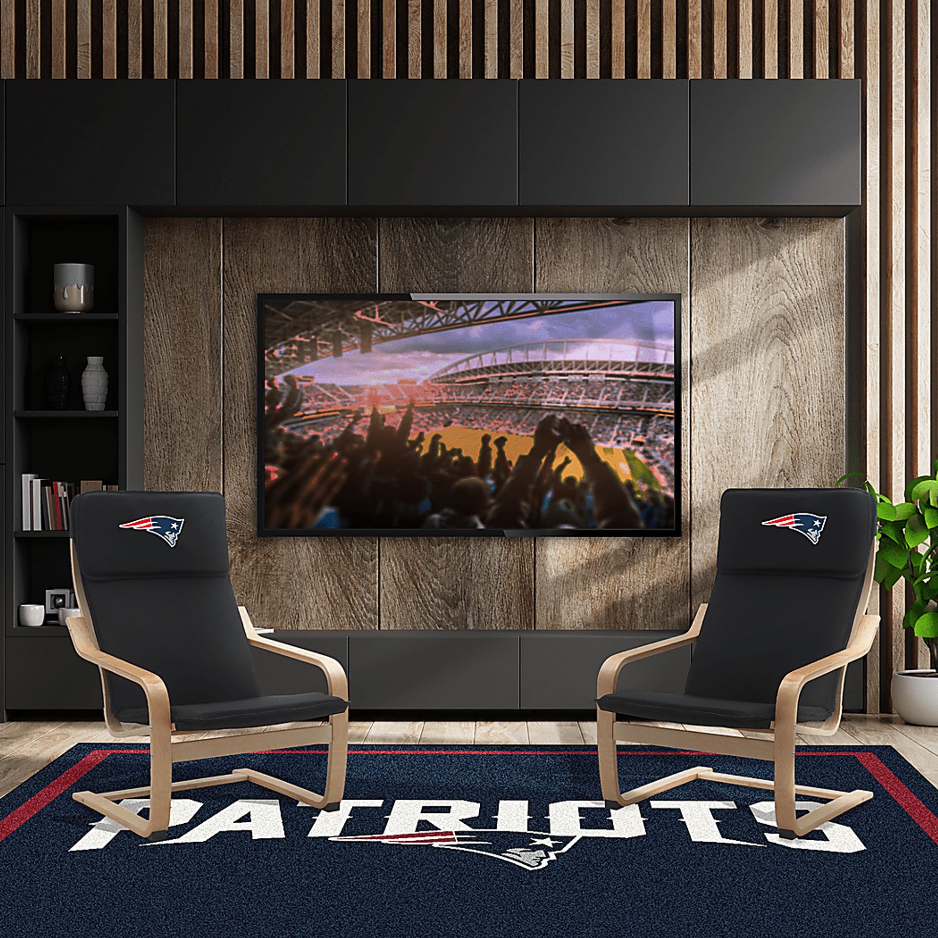 New England Patriots Black Accent Chair - Image 6