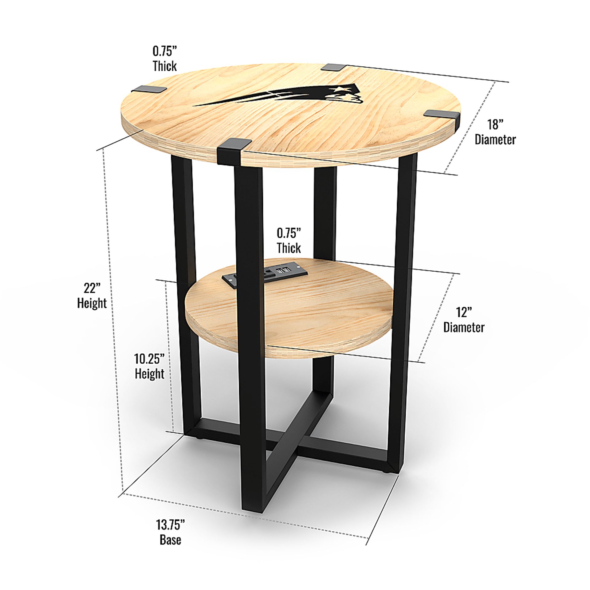 New England Patriots Side Table - Image 5
