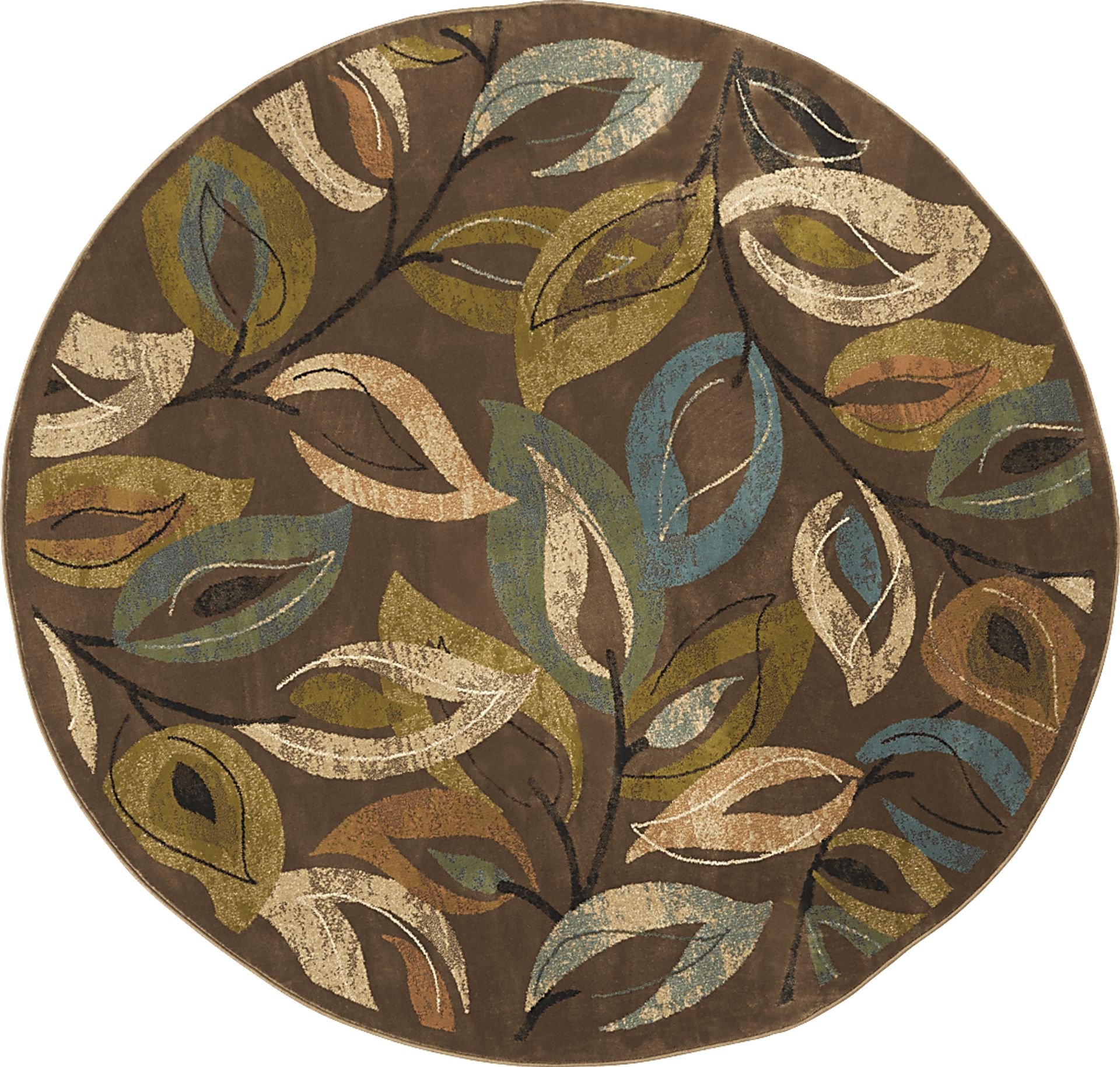 New Leaves 7'9" Round Rug - Image 1