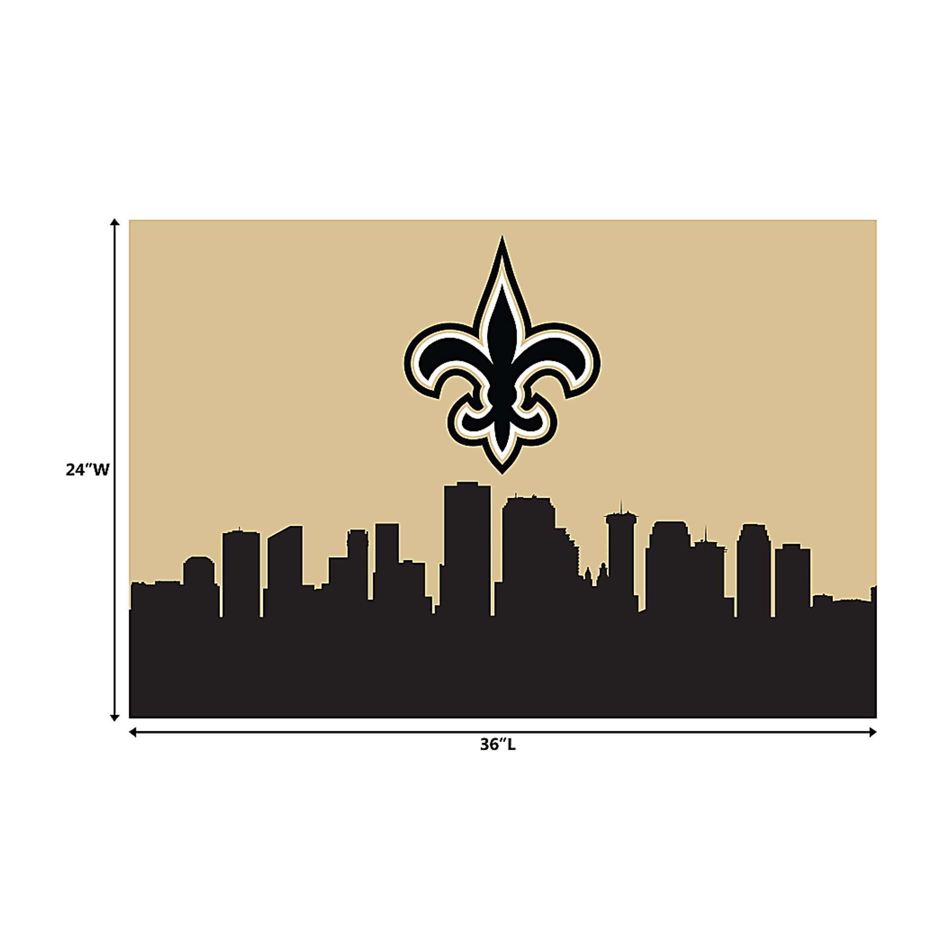 New Orleans Saints 2' x 3' Machine Washable Rug - Image 3