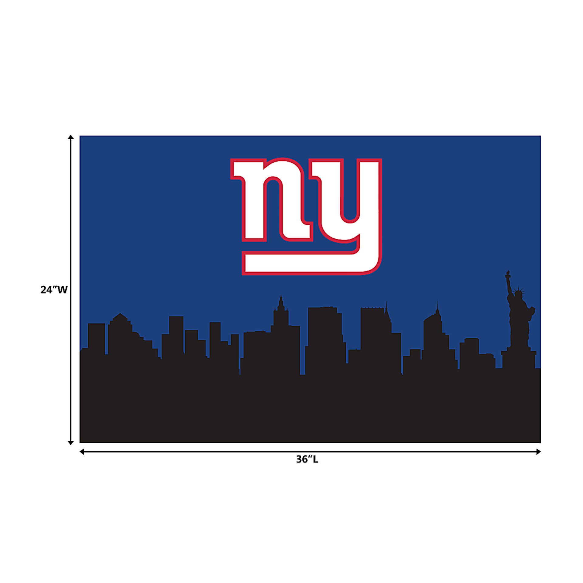New York Giants 2' x 3' Machine Washable Rug - Image 3
