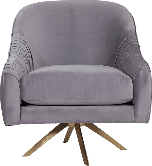 Newfane Gray Accent Swivel Chair - Thumbnail - Image 3