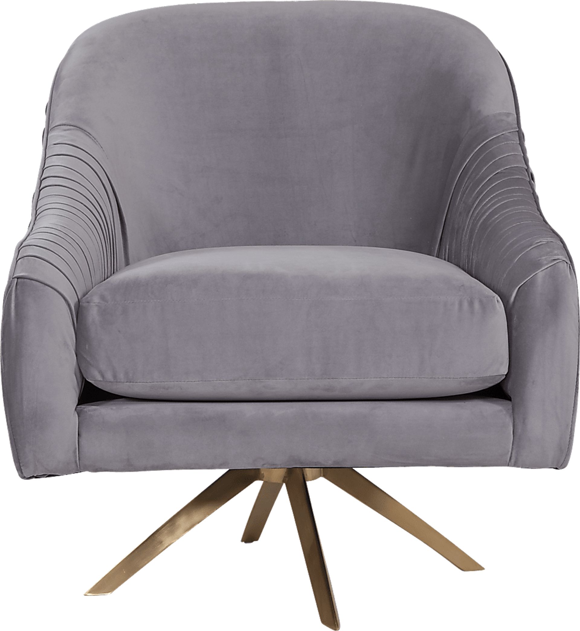 Newfane Gray Accent Swivel Chair - Image 3