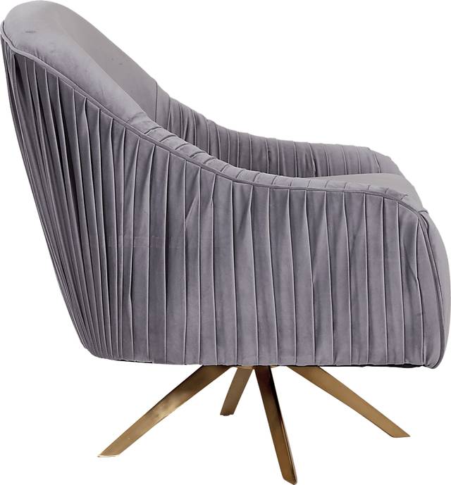 Newfane Gray Accent Swivel Chair - Thumbnail - Image 4