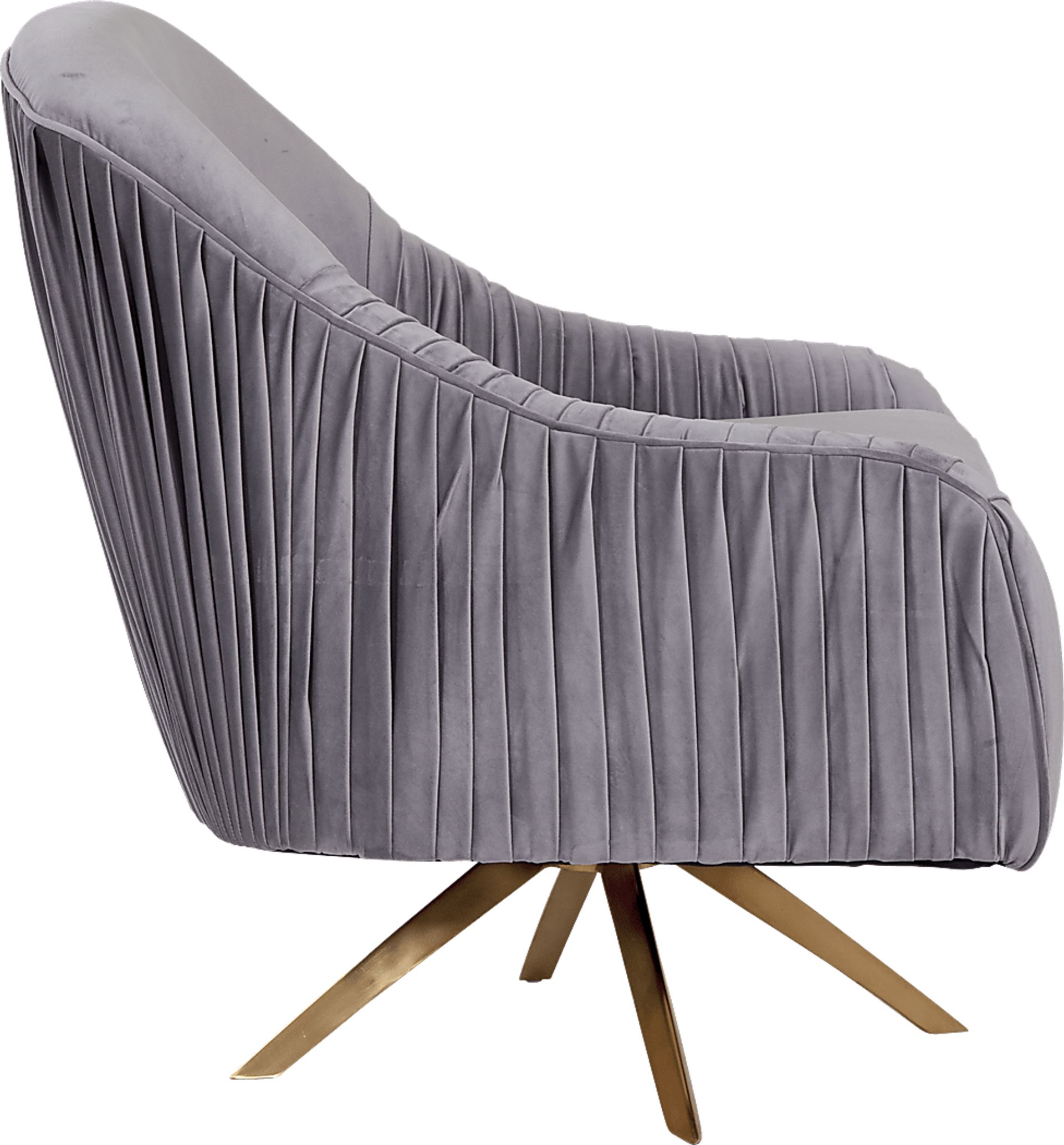 Newfane Gray Accent Swivel Chair - Image 4