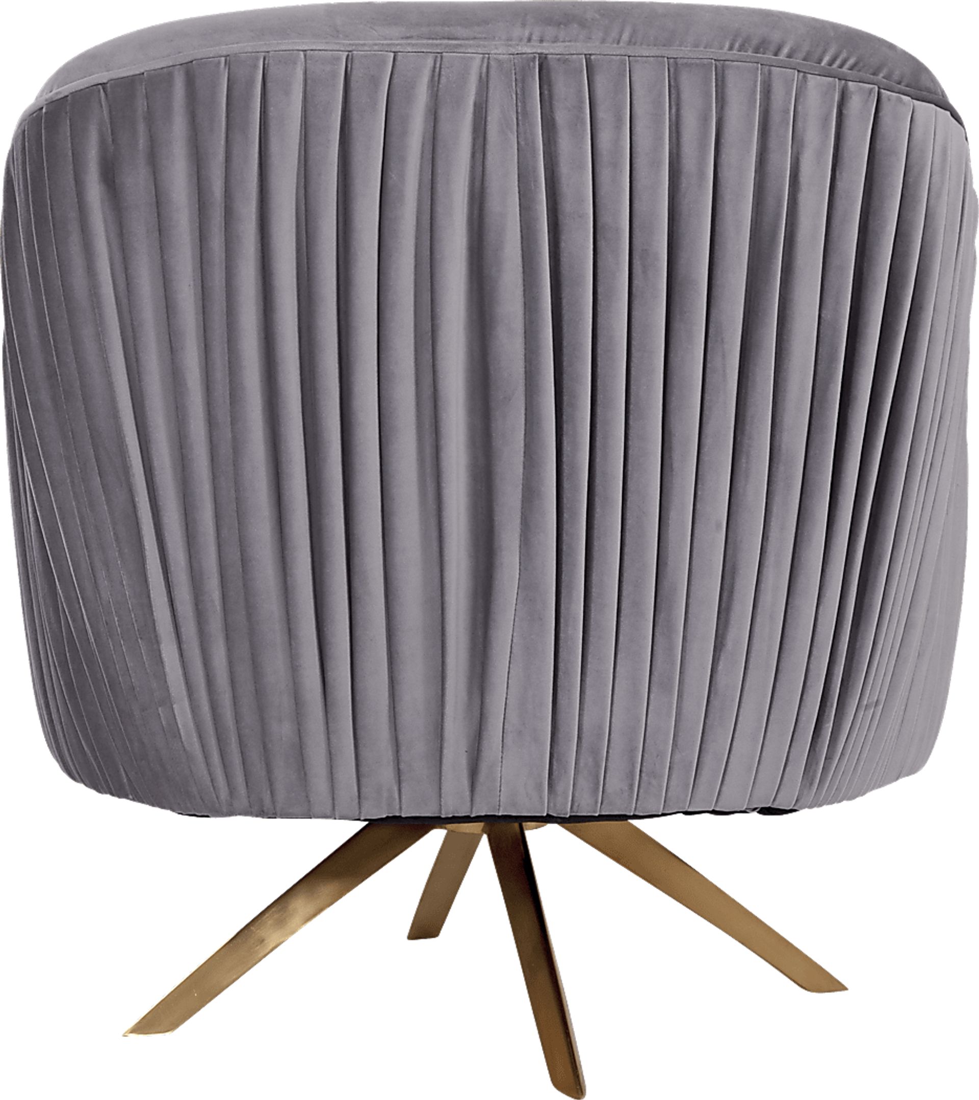 Newfane Gray Accent Swivel Chair - Image 5