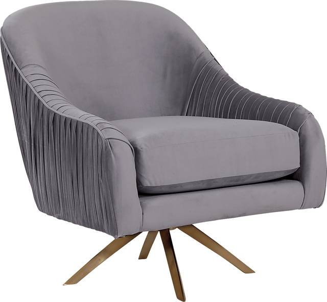 Newfane Gray Accent Swivel Chair - Thumbnail - Image 1
