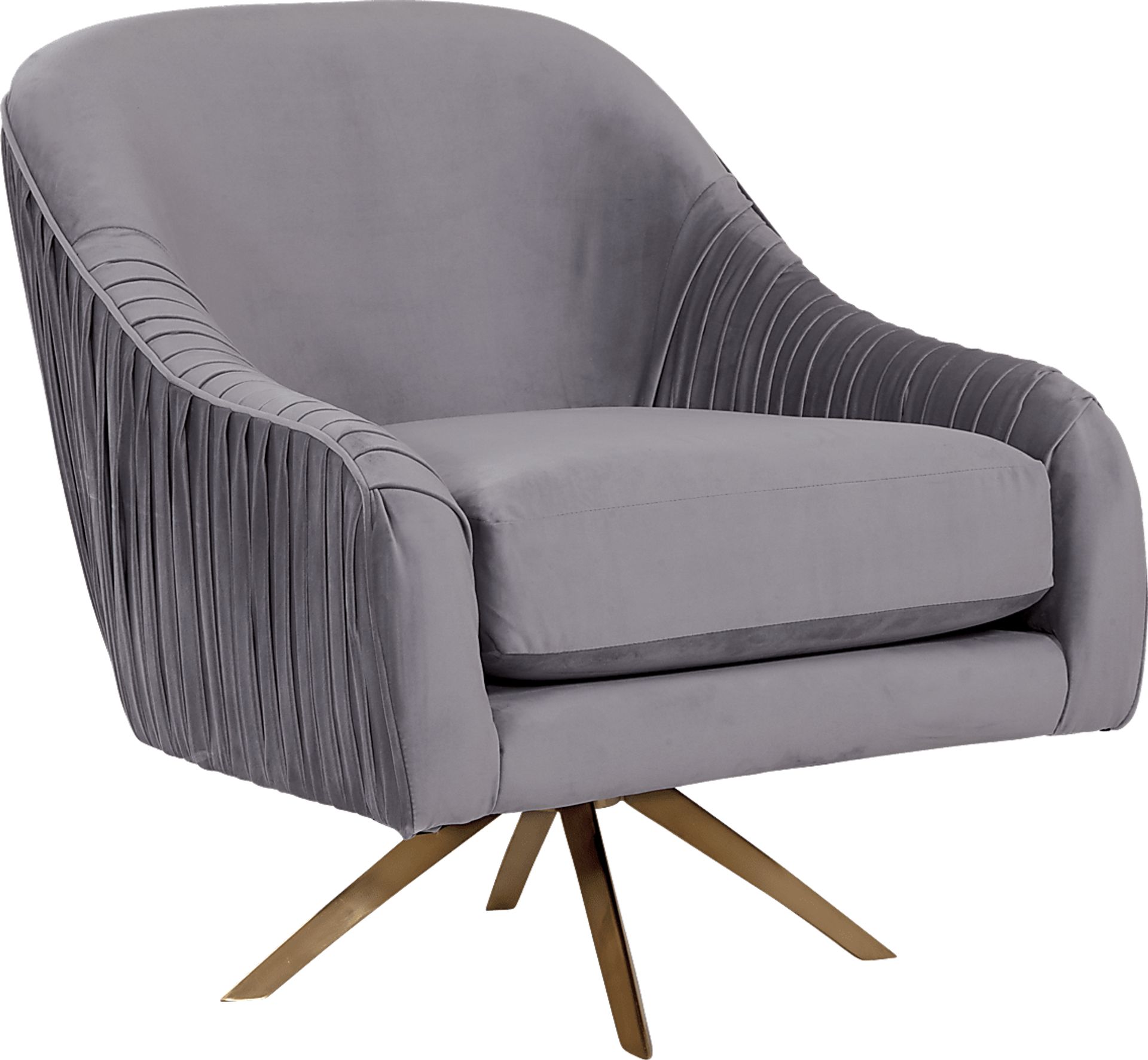 Newfane Gray Accent Swivel Chair - Image 1