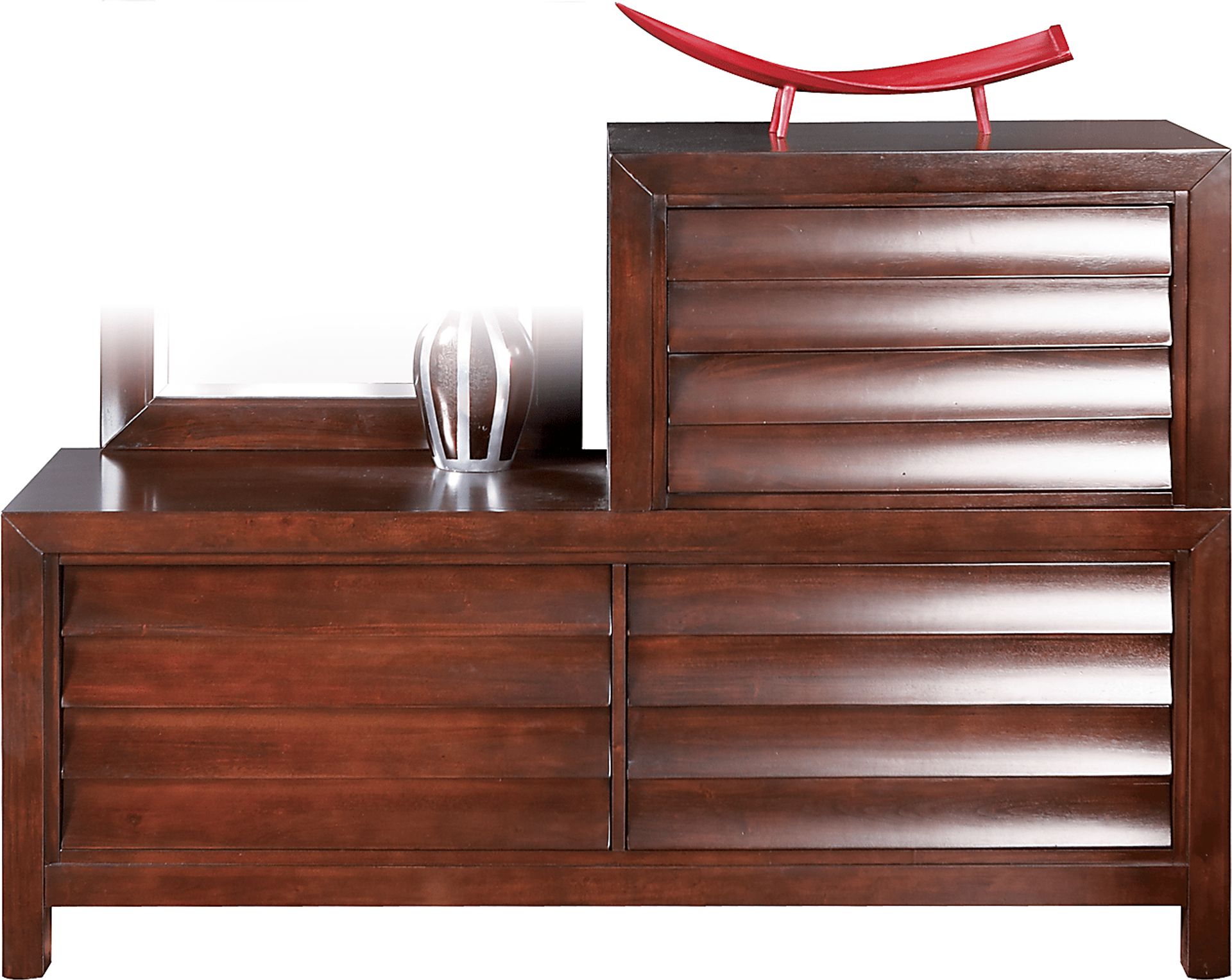 Newhart Dark Chocolate 2 Pc Dresser w/Stack Chest - Image 1