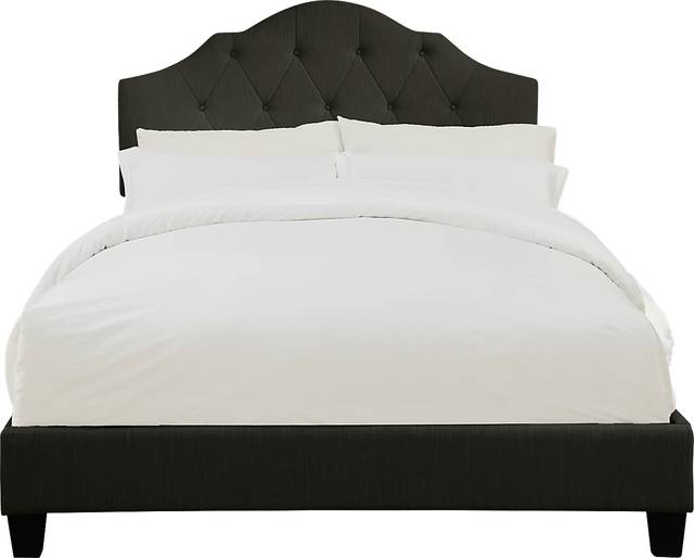 Newning Dark Gray Queen Upholstered Bed - Thumbnail - Image 1