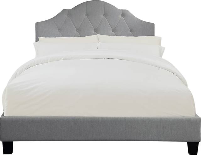 Newning Gray Queen Upholstered Bed - Thumbnail - Image 7