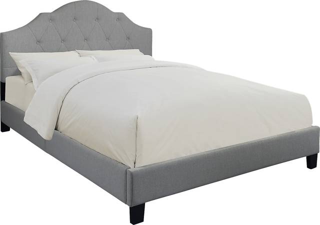 Newning Gray Queen Upholstered Bed - Thumbnail - Image 1