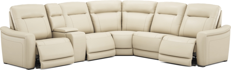 6 pc dual power reclining sectional