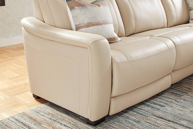Newport Almond Leather 10 Pc Dual Power Reclining Sectional Living Room - Thumbnail - Image 6