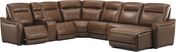 Newport 10 Pc Leather Dual Power Reclining Sectional Living Room