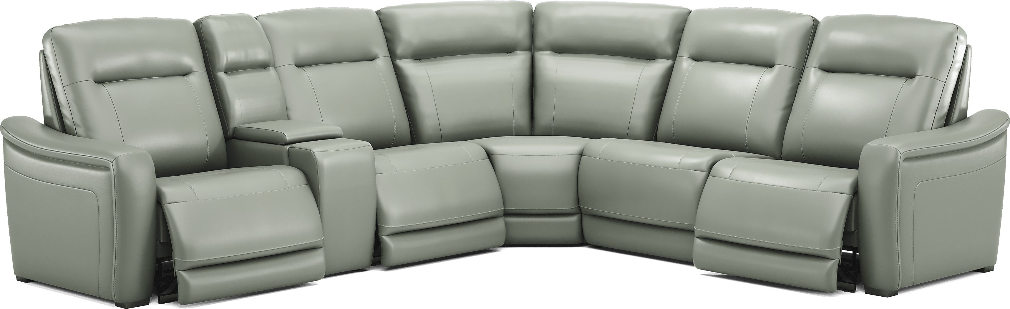 6 pc dual power reclining sectional