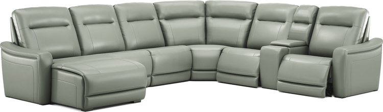 7 pc left dual power sectional