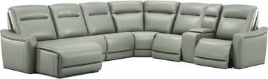 7 pc left dual power sectional