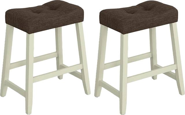 Newtowne Off-White Counter Stool, Set of 2 - Thumbnail - Image 1