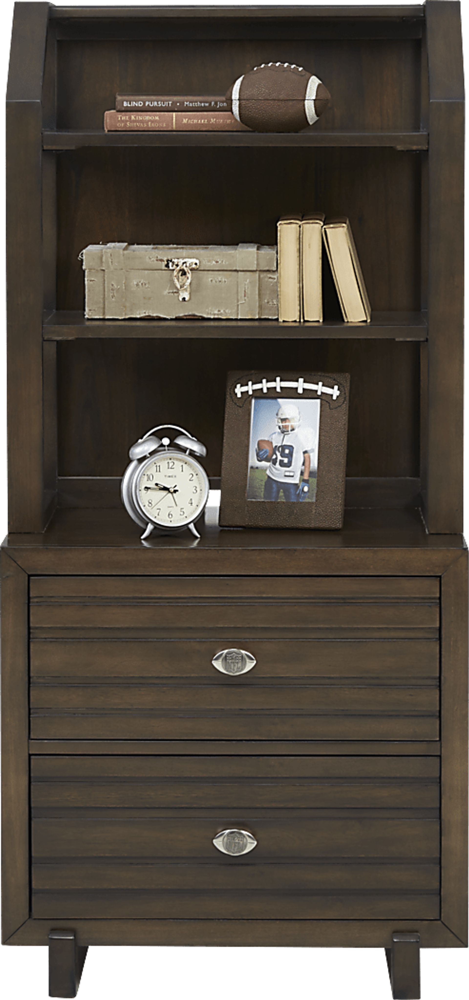NFL 1st & Goal Brown Nightstand & Hutch - Image 2