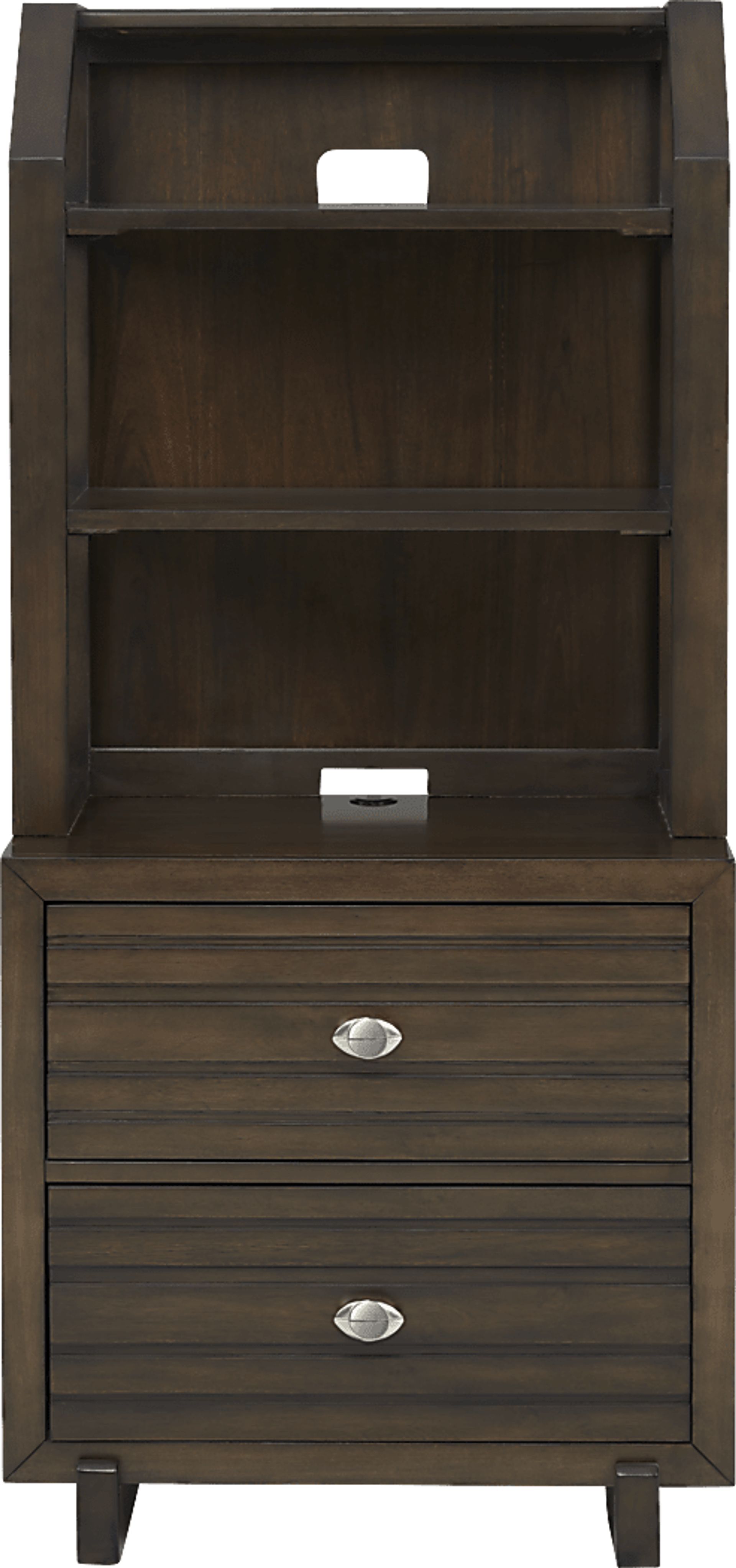NFL 1st & Goal Brown Nightstand & Hutch - Image 1