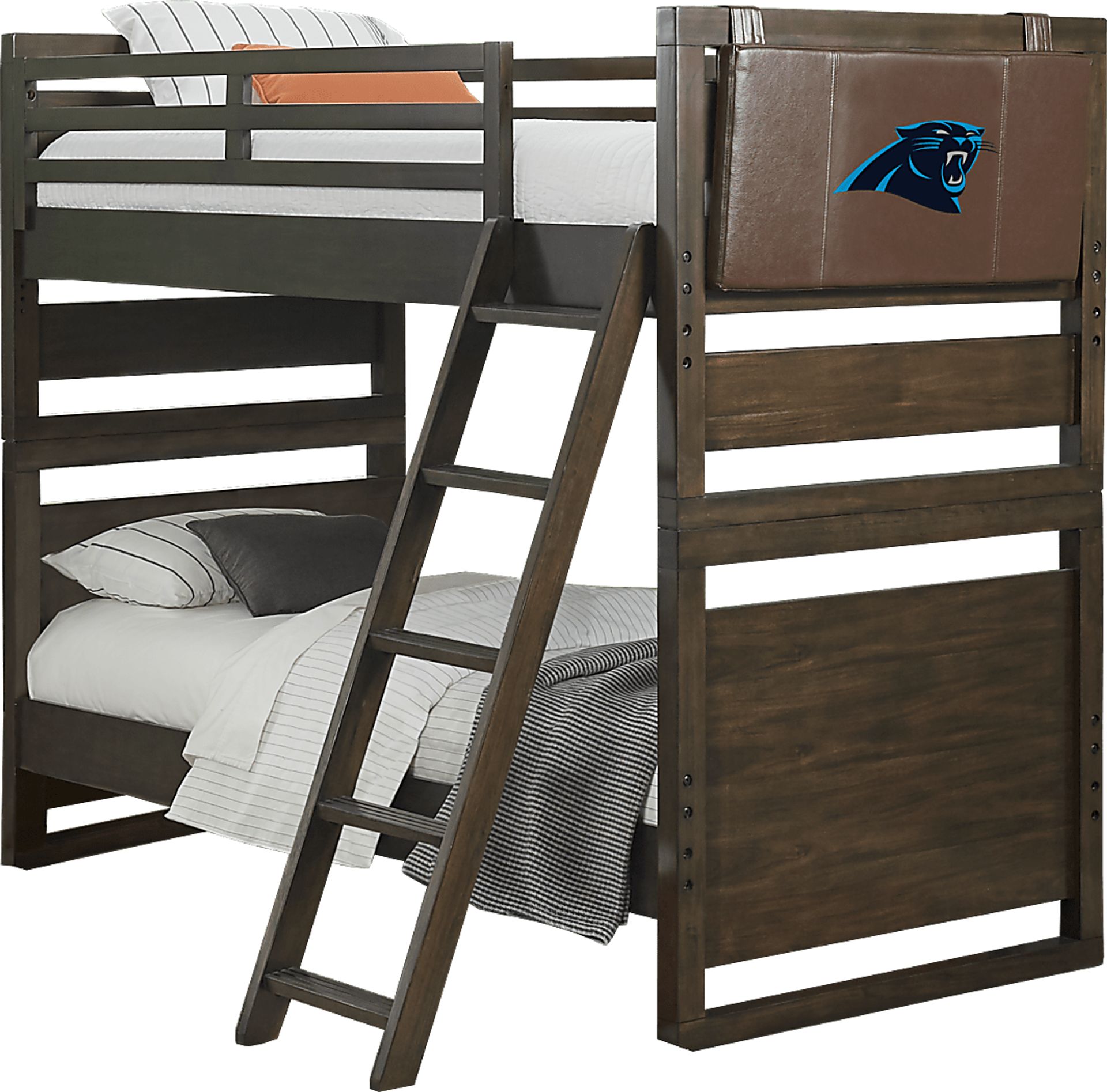 NFL 1st & Goal Carolina Panthers Brown Twin/Twin Bunk Bed - Image 1
