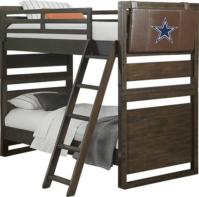 NFL 1st & Goal Dallas Cowboys Brown Full/Full Bunk Bed - Thumbnail - Image 1