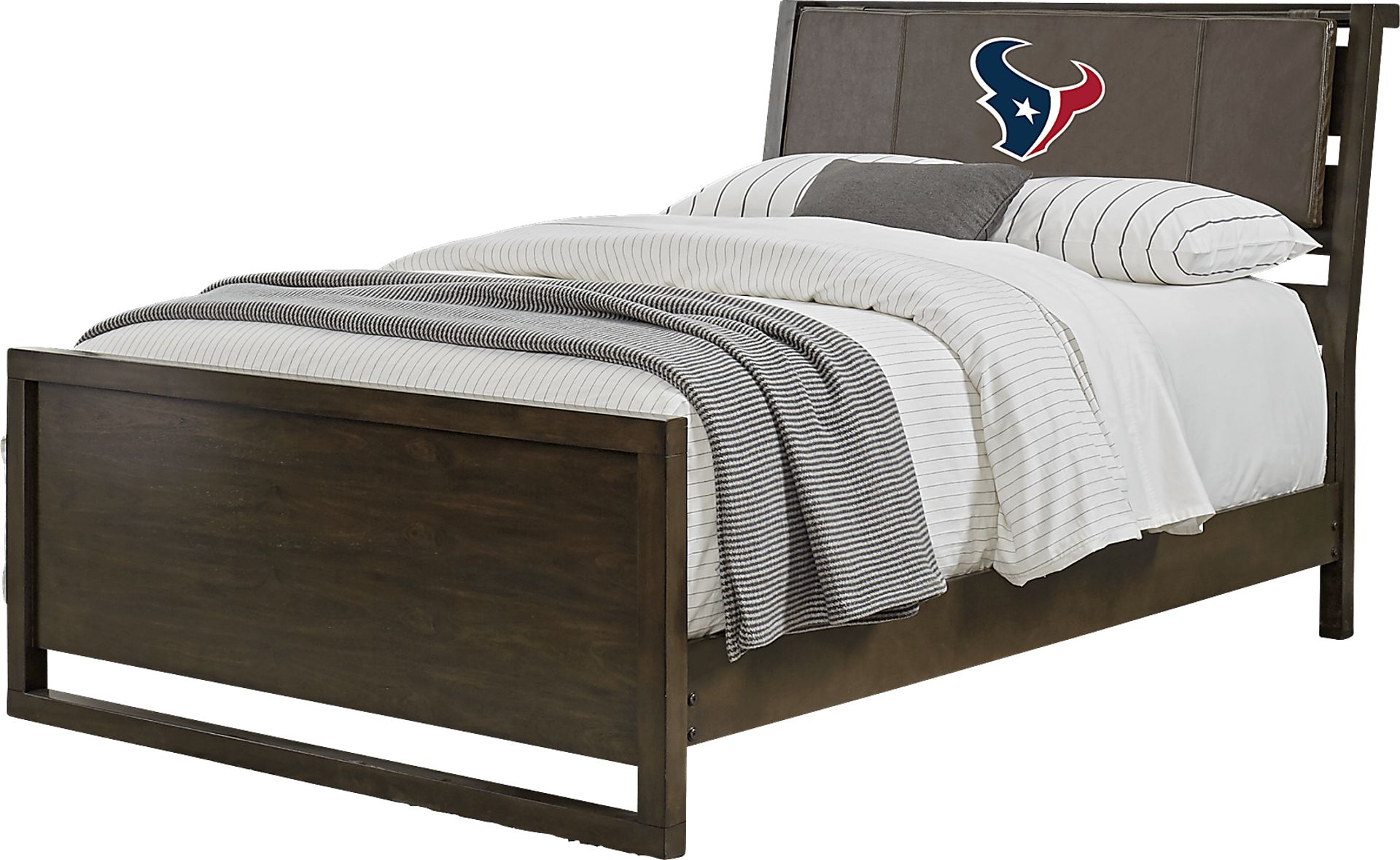 NFL 1st & Goal Houston Texans Brown 5 Pc Full Panel Bedroom - Image 2