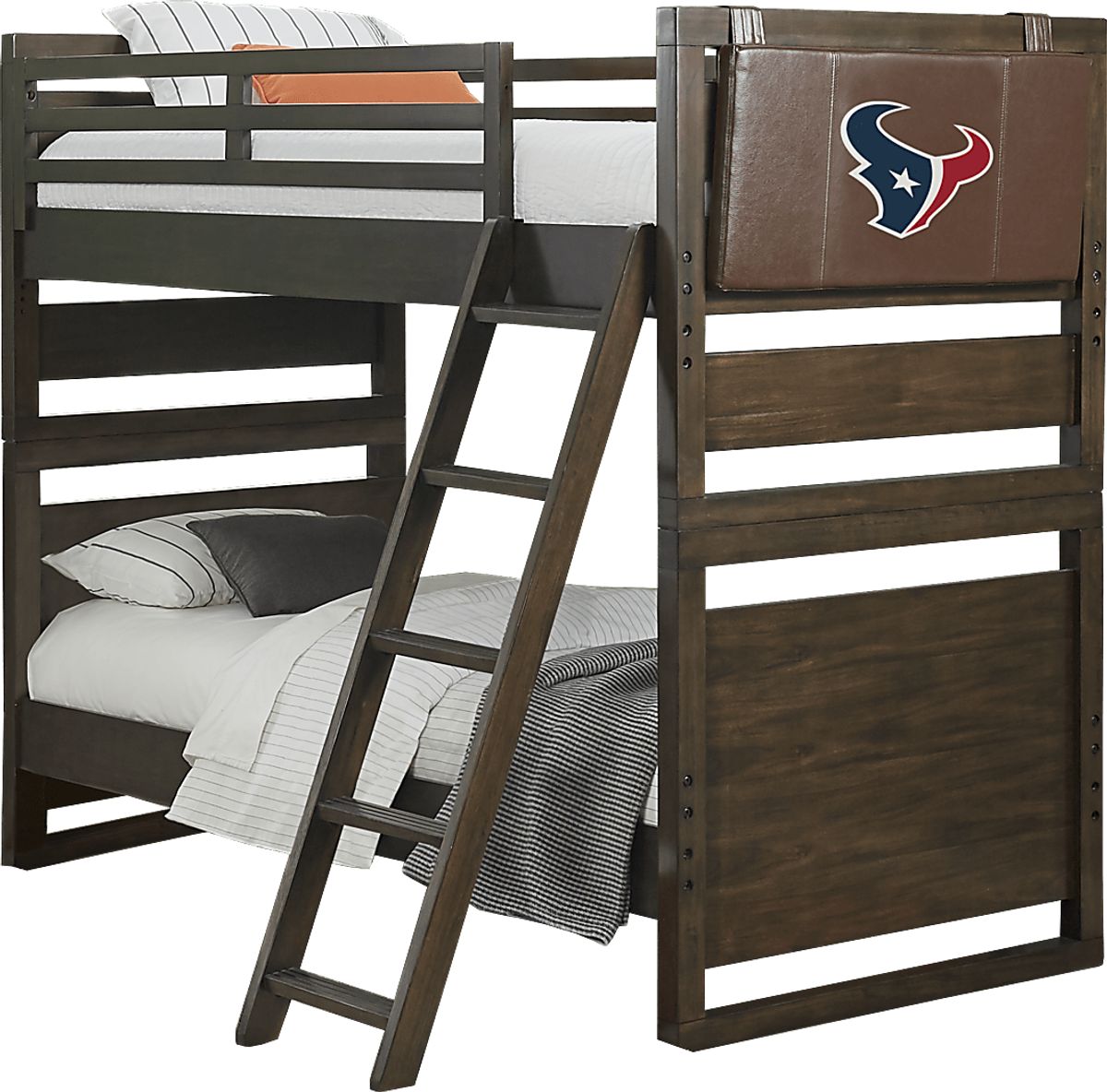 Nfl 1st Goal 5 Pc Brown Cherry Dark Wood Full Full Bunk Bed Rooms to Go