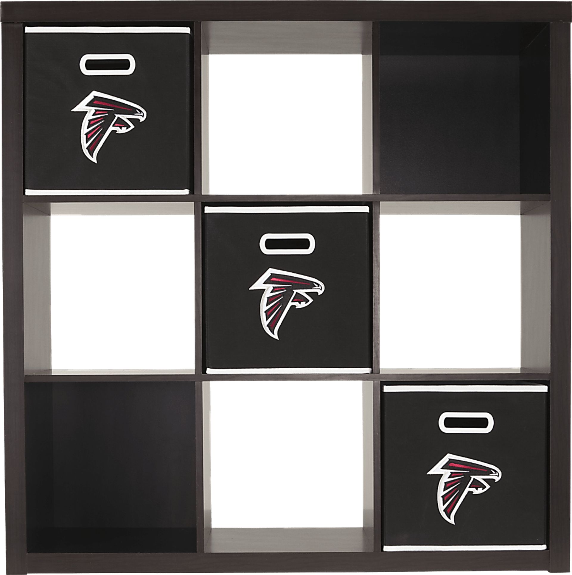NFL CubeStore Atlanta Falcons 9 Cube Organizer with 3 Storage Bins - Image 2