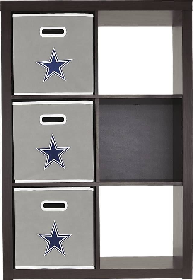 NFL CubeStore Dallas Cowboys 6 Cube Organizer with 3 Storage Bins - Thumbnail - Image 2