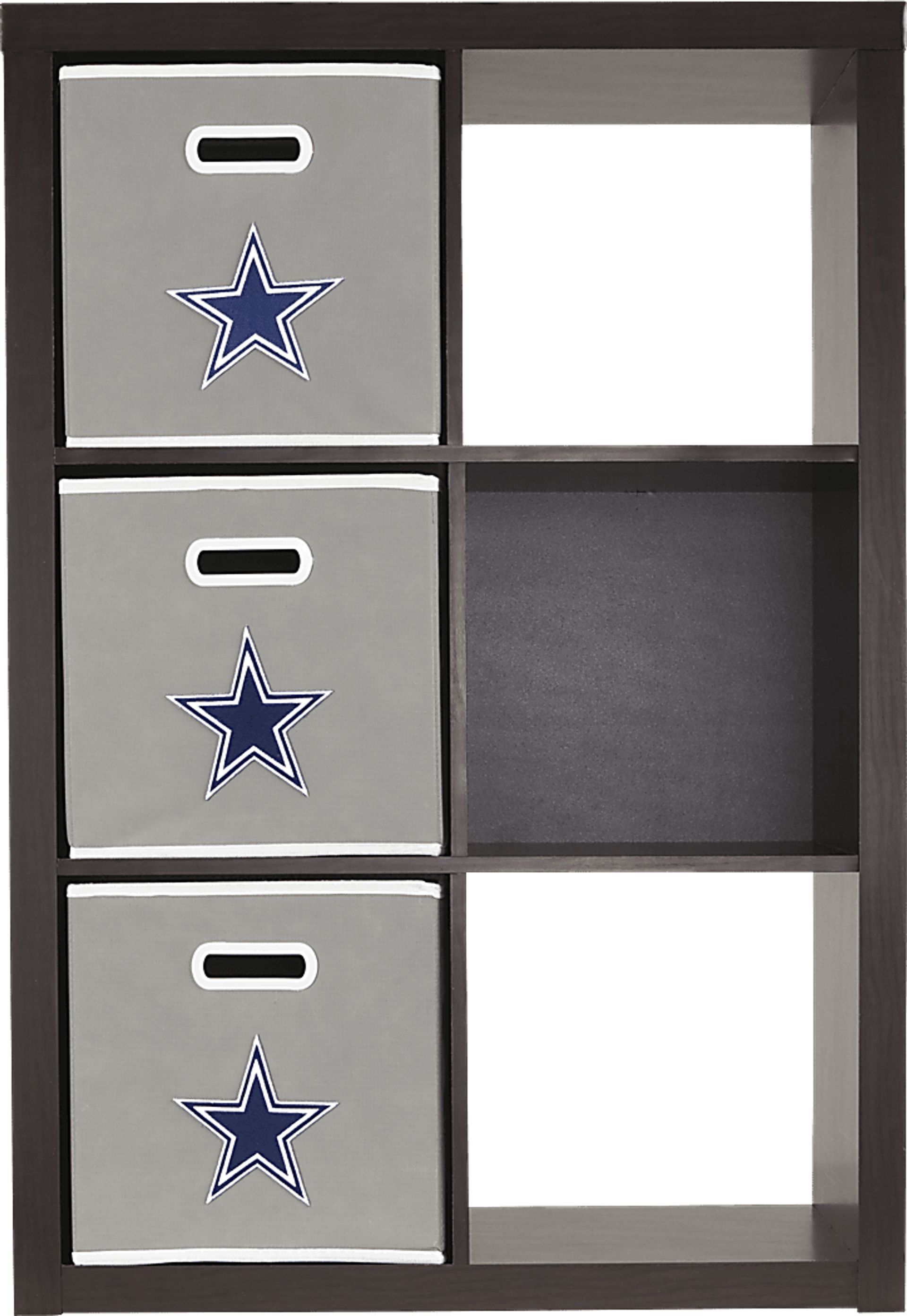 NFL CubeStore Dallas Cowboys 6 Cube Organizer with 3 Storage Bins - Image 2