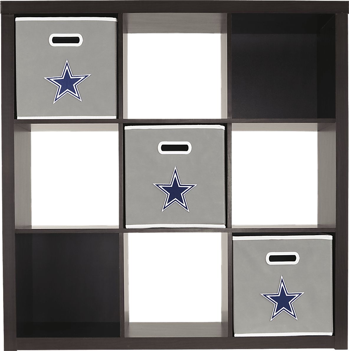 NFL CubeStore Dallas Cowboys 9 Cube Organizer with 3 Storage Bins
