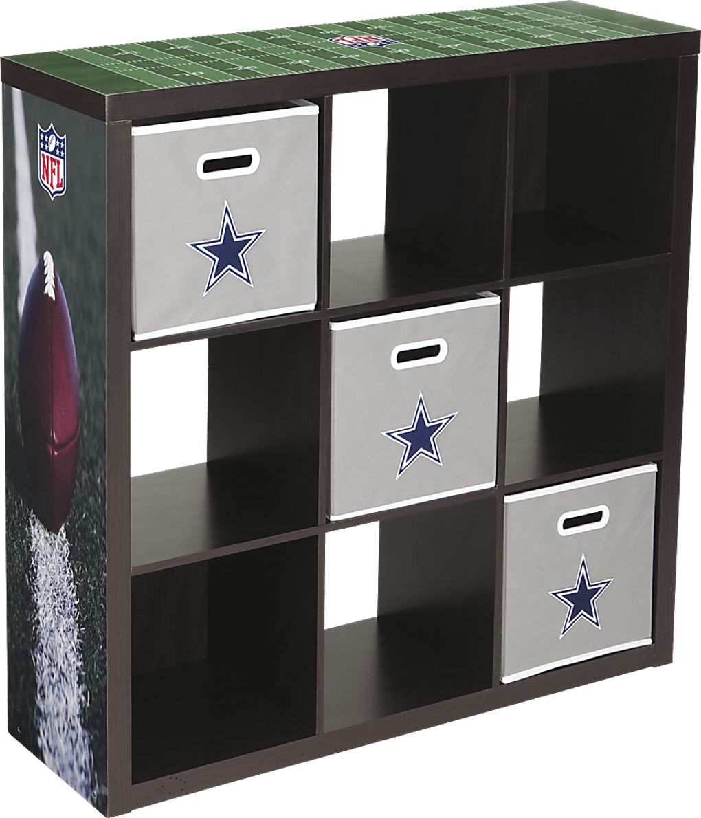 NFL CubeStore Dallas Cowboys 9 Cube Organizer with 3 Storage Bins