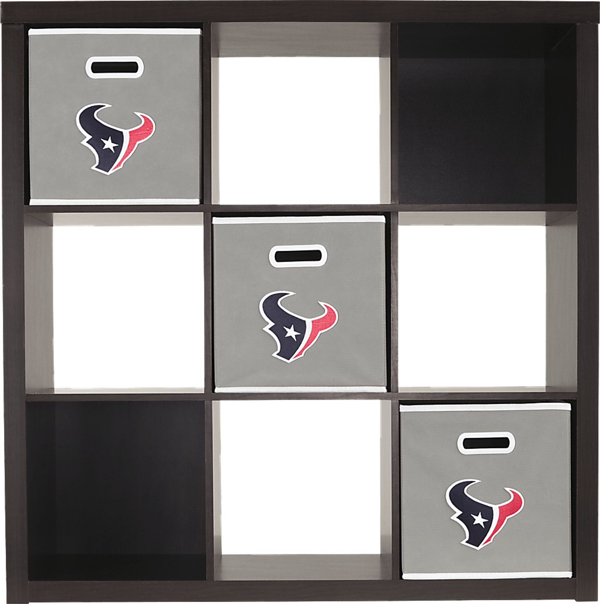 NFL CubeStore Houston Texans 9 Cube Organizer with 3 Storage Bins - Image 2