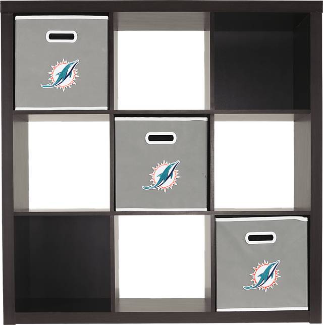 NFL CubeStore Miami Dolphins 9 Cube Organizer with 3 Storage Bins - Thumbnail - Image 2