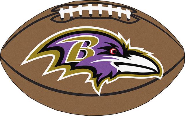NFL Football Mascot Baltimore Ravens 1'6" x 1'10" Rug - Thumbnail - Image 1