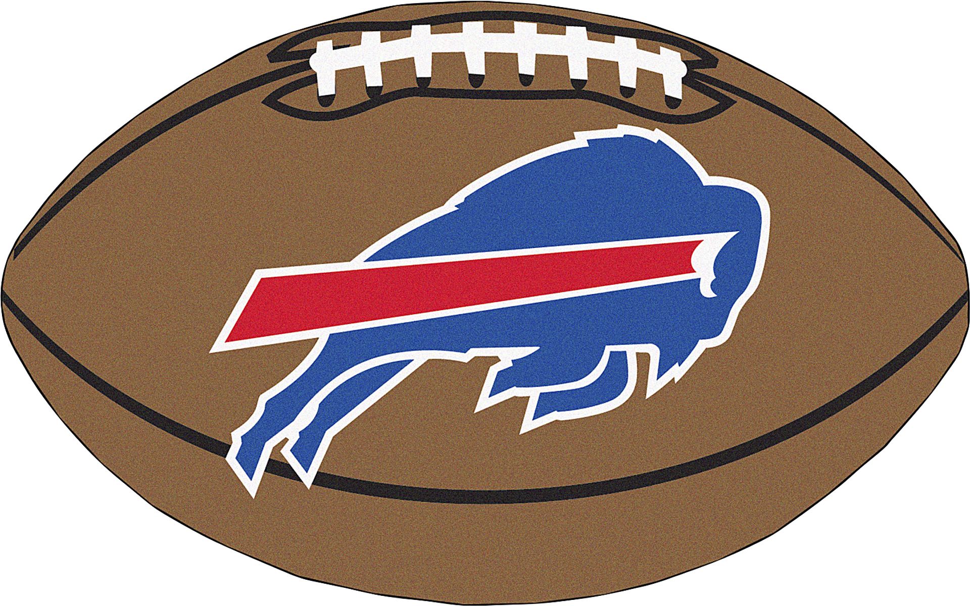 NFL Football Mascot Buffalo Bills 1'6 x 1'10 Rug - Image 1