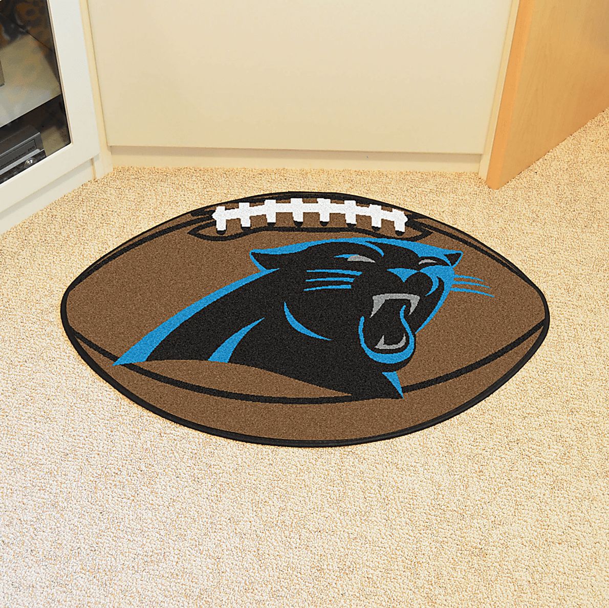NFL Football Mascot Carolina Panthers 1'6 x 1'10 Rug