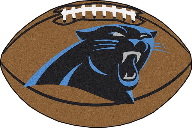 NFL Football Mascot Carolina Panthers 1'6 x 1'10 Rug - Thumbnail - Image 1