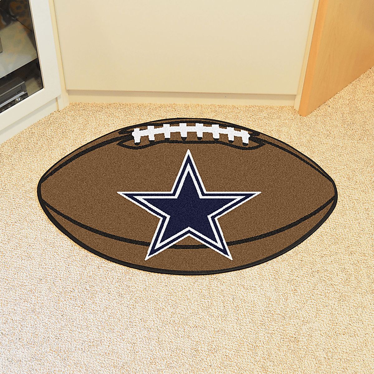 Nfl Football Mascot Brown Rug | Rooms to Go