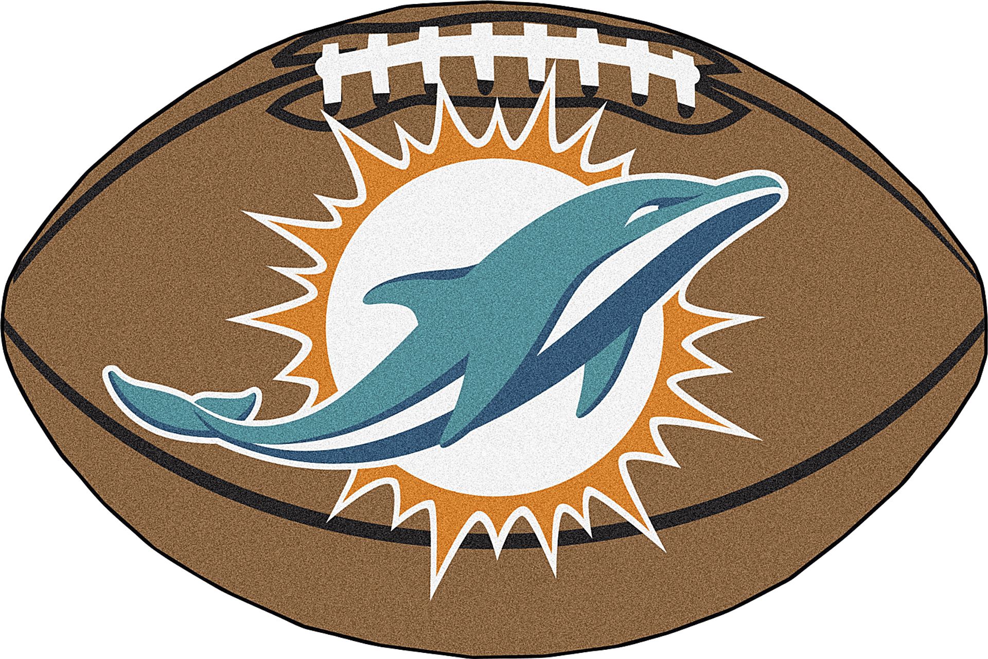 NFL Football Mascot Miami Dolphins 1'6" x 1'10" Rug - Image 1