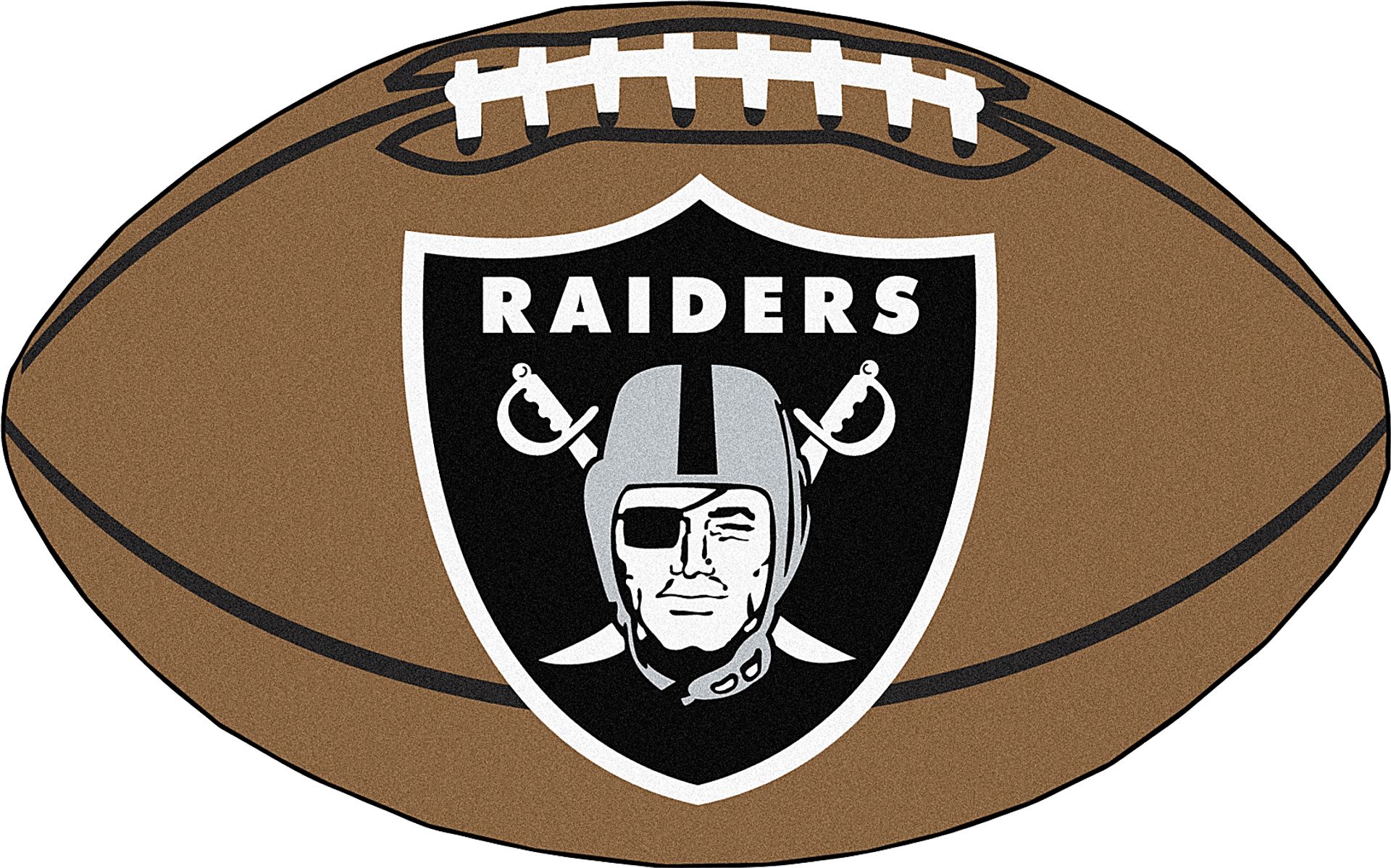 NFL Football Mascot Oakland Raiders 1'6" x 1'10" Rug - Image 1