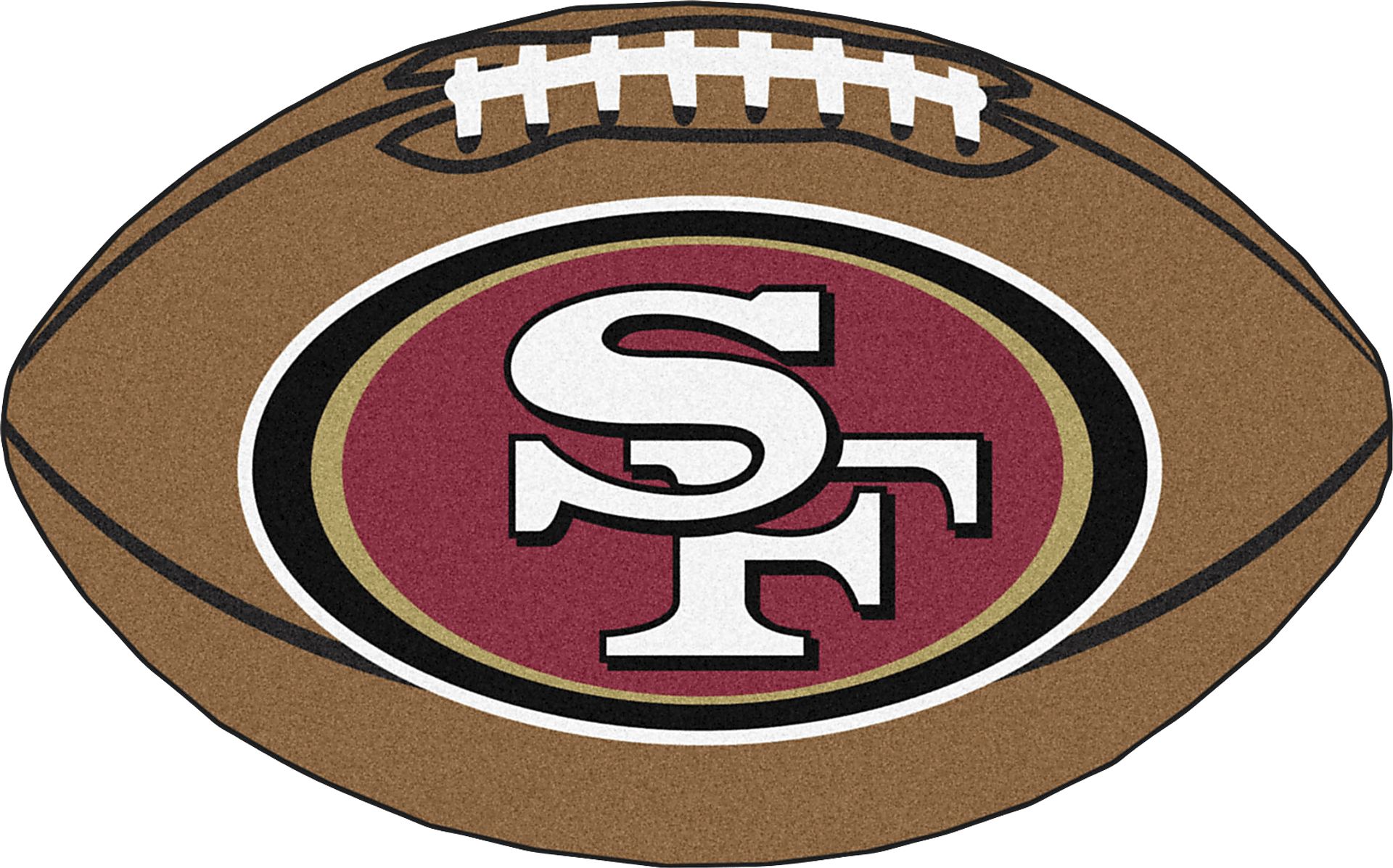NFL Football Mascot San Francisco 49ERS 1'6" x 1'10" Rug - Image 1